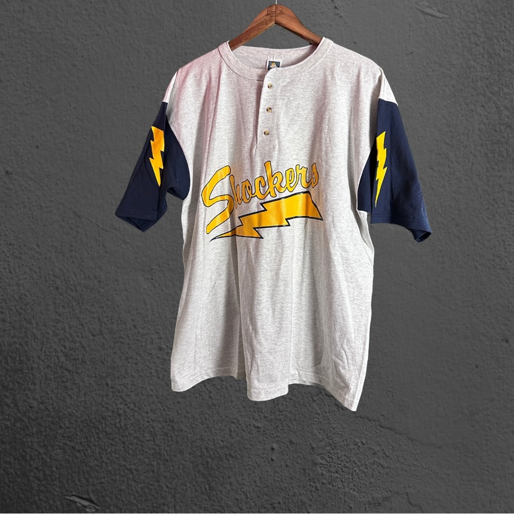 Vintage Shocker #45 Baseball Three Button Tee